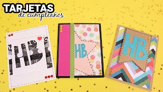 Cómo Hacer Cartas / Tarjetas de Cumpleaños 🎂 | 3 Ideas Fáciles y Bonitas 💌