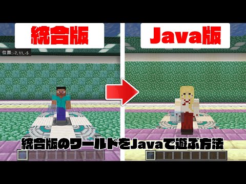 【マイクラ】統合版のワールドをJAVA版で遊ぶ裏技！【自己責任】