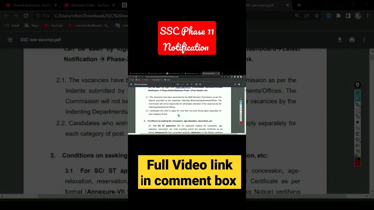 SSC Phase 11 Notification 