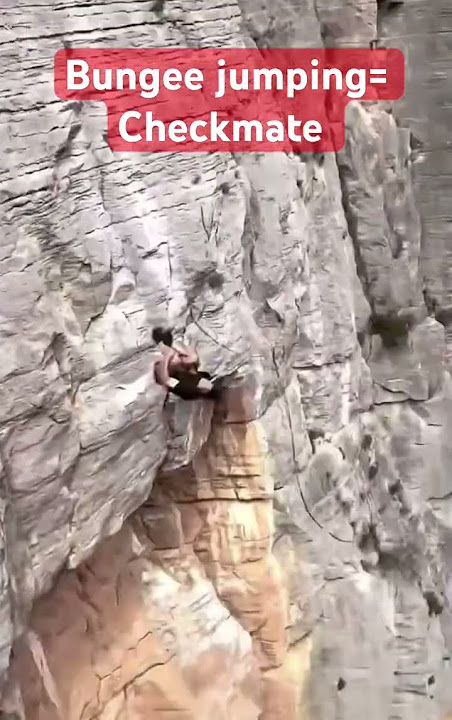 Insane bungee jump #bungeejumping #shorts #stunt