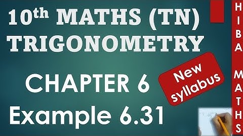 10th maths chapter 6 example 6.31 TN samacheer hiba maths