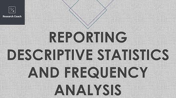 Reporting Descriptive and Frequency Analysis in APA Style