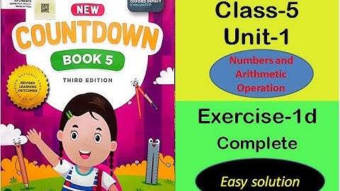 Class 5 Math Exercise 1d || New countdown third edition book 5 exercise 1d | Order of operations