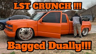 LST Crunch! Bagged 3500 Chevy Dually! (Behind the Scene )