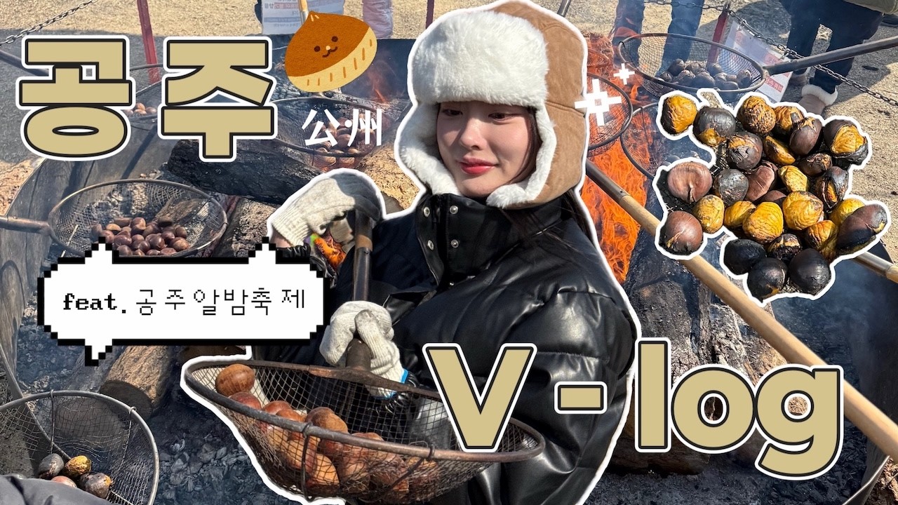 【日本語字幕】 공주 군밤축제부터 박물관, 맛집까지🌰🏛️｜겨울 공주 당일치기 브이로그✈️ 公州・焼き栗祭りから博物館、グルメまで🌰🏛️｜冬の公州日帰りVlog✈️