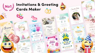 Invitation Maker & Greeting card Maker app screenshot 1