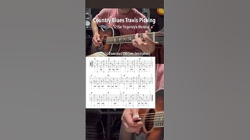 Country Blues Travis Picking – 12 Bar Fingerstyle Workout #blues #guitarplaying #country