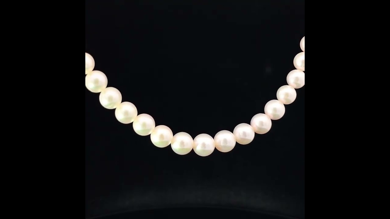 ミキモト アコヤ真珠 ネックレス SV MIKIMOTO 連 JAL 日本航空 機内 