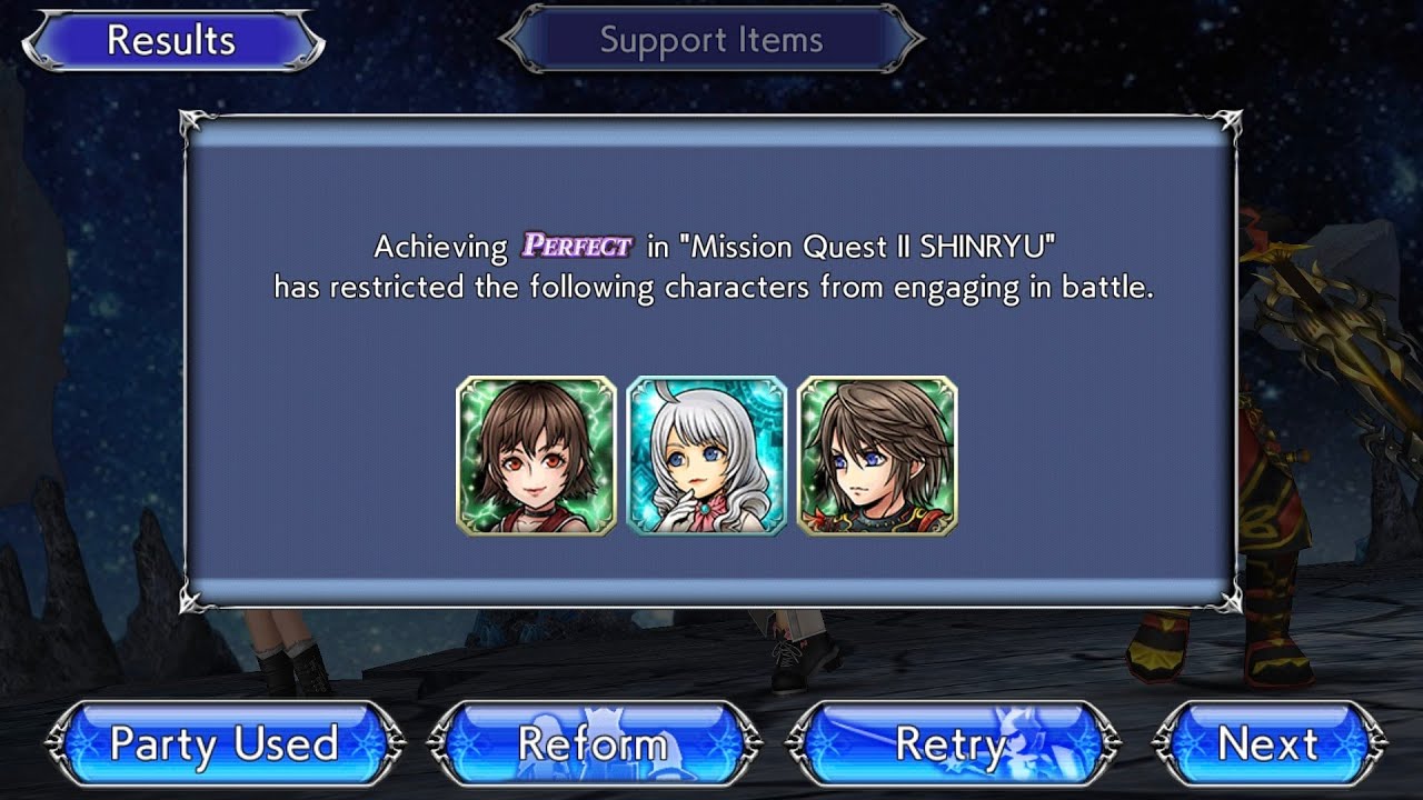 DFFOO Mission Quest 2 Crystal Room Support Campaign Stage 2 (Iris + Enna + Noel)