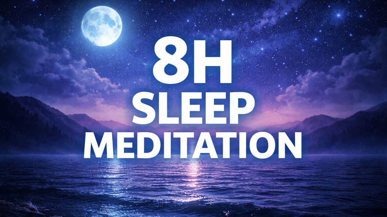 POSITIVE WAVES | 8H Deep Sleep Meditation 🌙 Calm Mind All Night