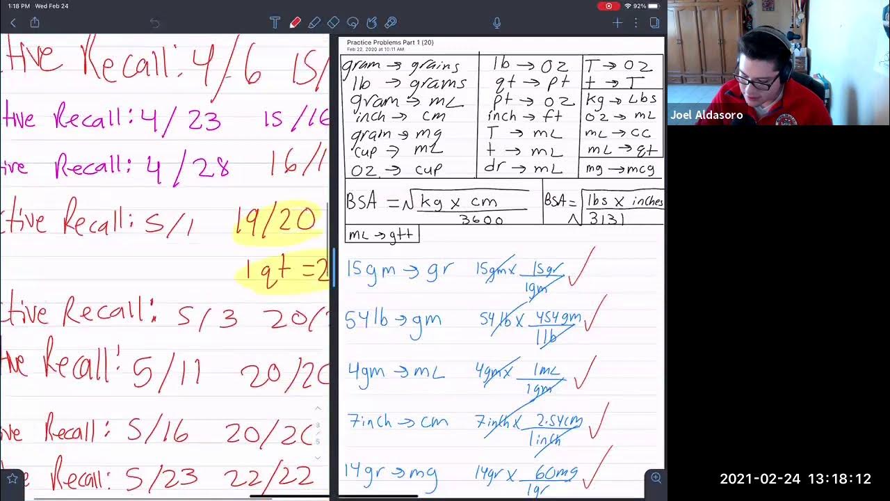 EASY WAY to Memorize Med Math Conversions (Tips+Tricks) - YouTube