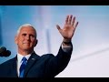 Watch Vice Presidential nominee Mike Pence's full speech at the 2016 Republican National Convention