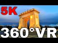 360 vr arc de triomphe by car bucharest romania 5k virtual reality 4k
