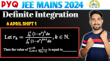 Let rₖ = ∫(1-x⁷) ^k dx/ ∫(1-x⁷) ^(k+1) dx, k ∈ N. Then the value of  ∑1/ 7(rₖ-1) is equal to