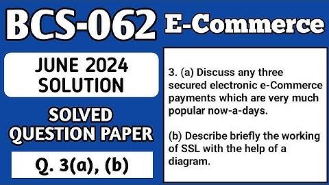 P3- 3(a), (b) | BCS 062 June 2024 Solution | BCS062 Solved Question Paper | Bcs62 Important Question