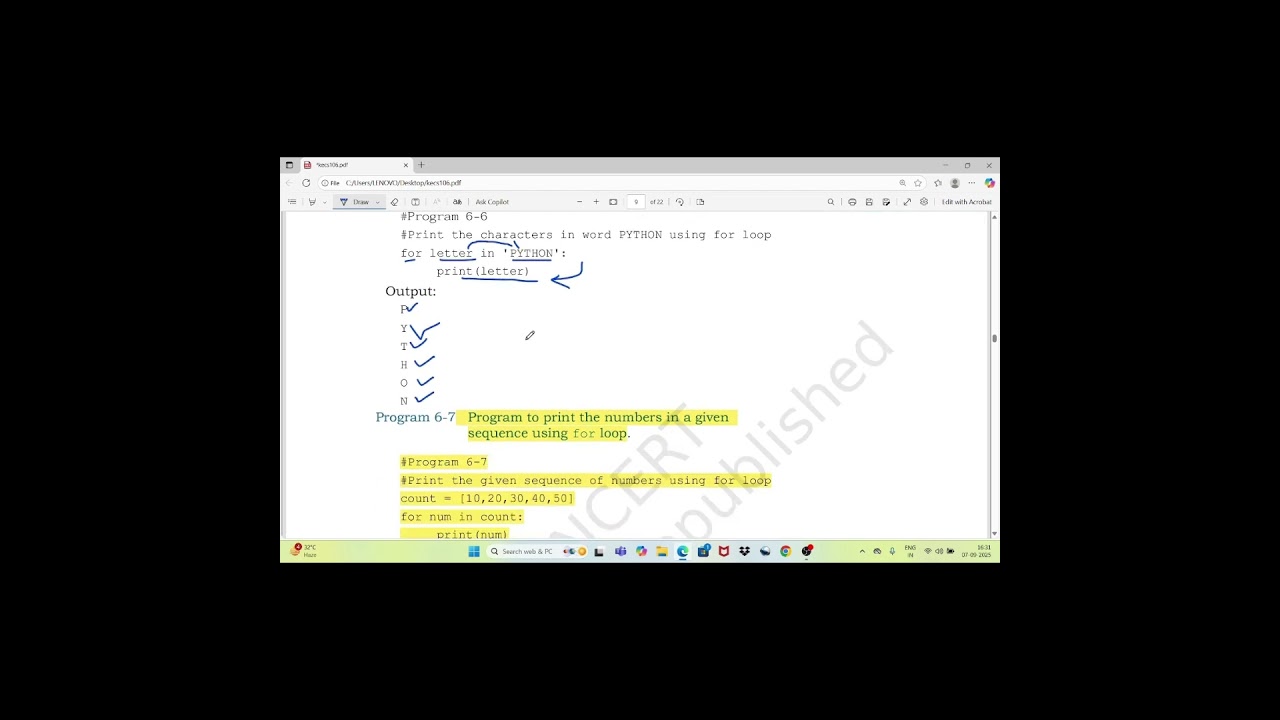 for loop in Python | Python for loop 