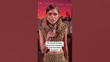 At the premiere of Dune 2 in Paris, Brut asked Zendaya about her chemistry with Timothée Chalamet.