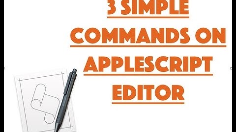 3 Simple Commands On Applescript Editor  W/Mr SlothJamie