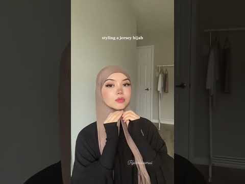 styling jersey hijab | easy hijab tutorial | #hijabstyle #hijab #حجاب #hijabtutorial #viral