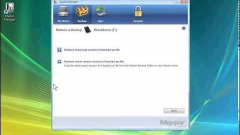 Maxtor Black Armor - Backing Up & Restoring Folders-Restore Most Recent Version