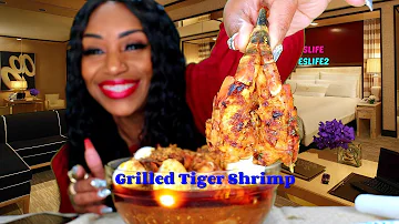 Grilled Tiger Shrimp with Eggs in Blove Sauce (Main Event shoutouts)