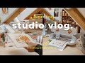Cozy days of making sticker sheets  packing orders  small business studio vlog 31