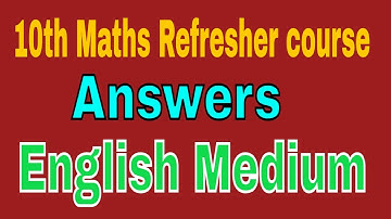 10th Refresher Course Module English Medium | 10th Maths English Medium Refresher Course Module