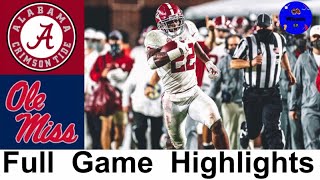 #2 Alabama vs Ole Miss Highlights | (College Football Week 6) | 2020 College Football Highlights