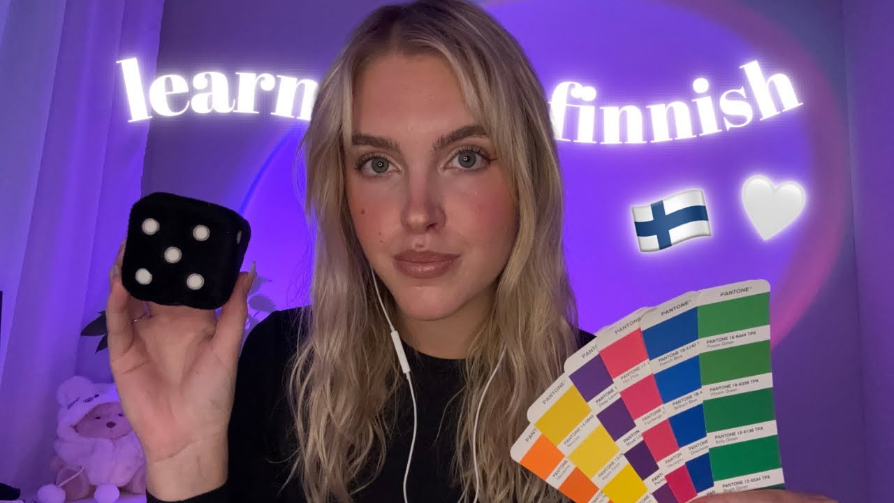 ASMR learn finnish with me 🇫🇮 | numbers & colors | whispered finnish lesson