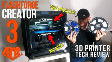 Flashforge Creator 3 Review - Unboxing - Kalibratie - Testprints - De beste Flashforge?