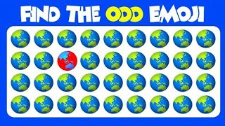 FIND THE ODD EMOJI OUT by Spotting The Difference #34| #emoji #emojichallenge #emojipuzzle#emojigame