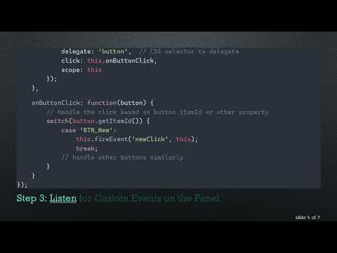 Handling Subcomponent Events in ExtJS: Simplifying Button Click Listeners