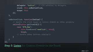 Handling Subcomponent Events in ExtJS: Simplifying Button Click Listeners