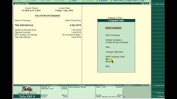 How to Backup Comapany data in Tally | By Ur