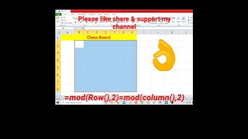#short create chess board in Microsoft Excel magic  tricks