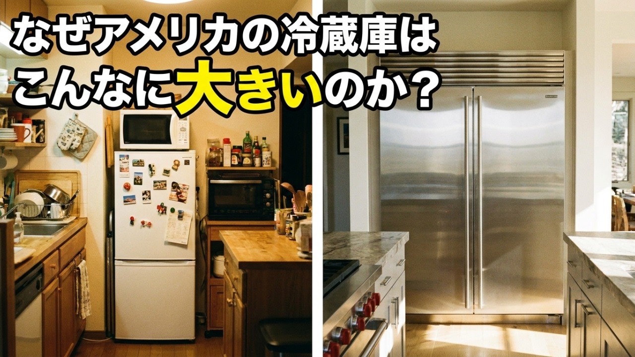 なぜアメリカの冷蔵庫は日本の2倍も大きいのか? - YouTube