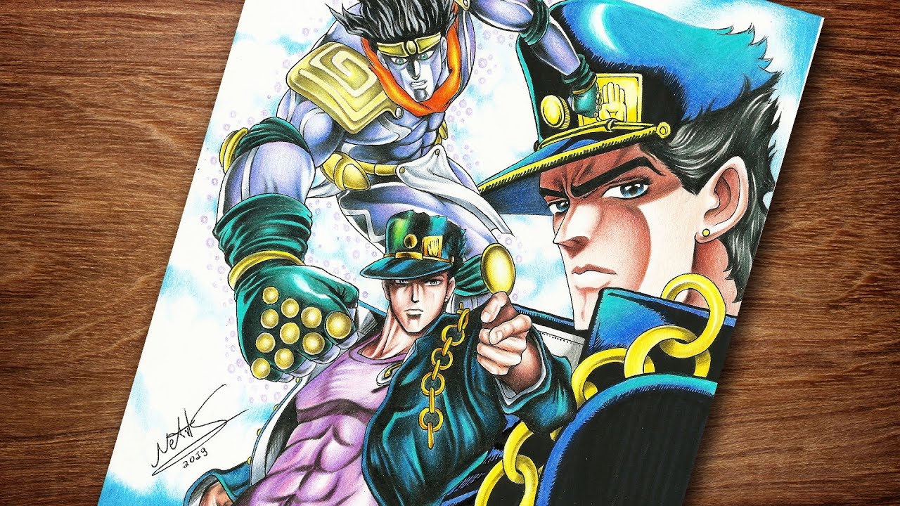 JoJo's Bizarre Adventure  Animador revela sketch de Jotaro Kujo