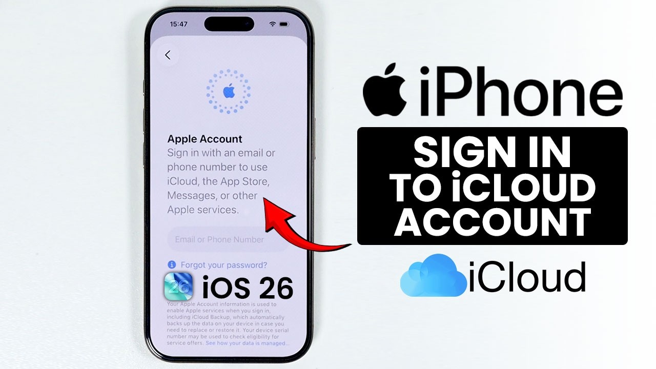 iOS 26 How to Sign In to Apple Account on iPhone - iCloud Account