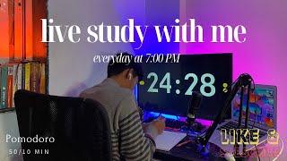 Live study with me | Pomodoro | Rain sound | Rain sound | Mht-cet | JEE