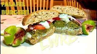 Falafel Burger and Quick Tzatziki