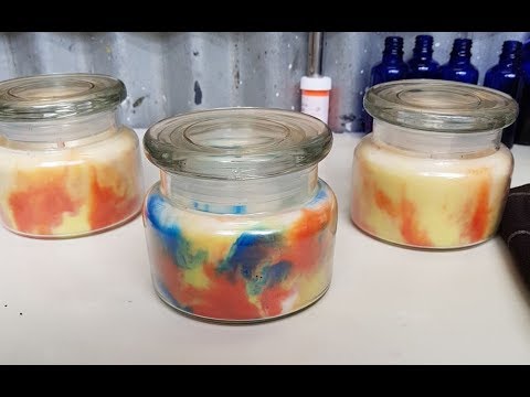 lush clothing Making a tie dye candle, soy wax