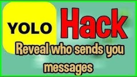Yolo username reveal ,yolo hack, how to hack yolo snapchat