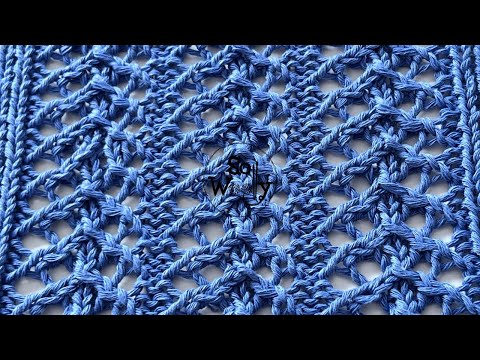 Lace Knitting Stitch for Tops (easy 4-row-repeat pattern