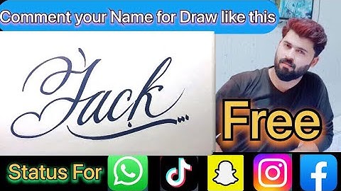 Jack Name Signature Calligraphy Status | How to Cursive write with cut Marker #jack @jack
