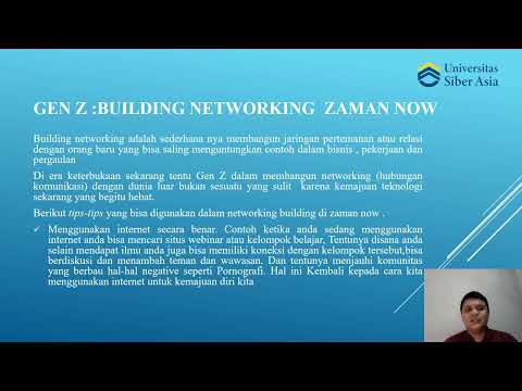 GEN Z BUILDING NETWORKING ZAMAN NOW