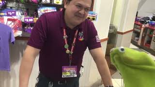 Asking the Chuck E cheese manager if he has a mango