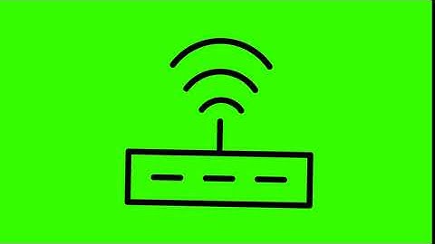 Animated Internet Signals Icon on Green Screen