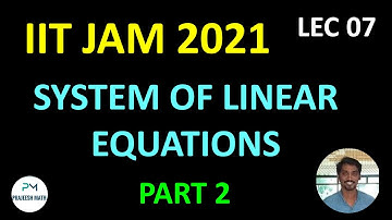 IIT jam mathematics online classes in english| System of linear Equations Previous year jam question