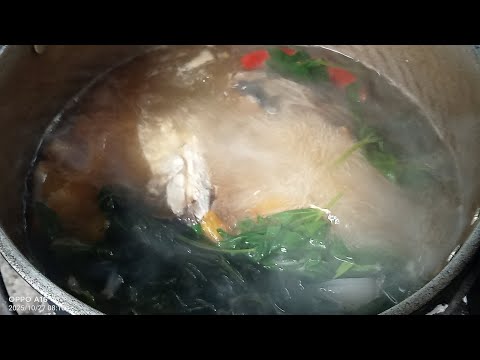 Simpleng pag luto ng Tinolang Isda with Talbos ng Kamote