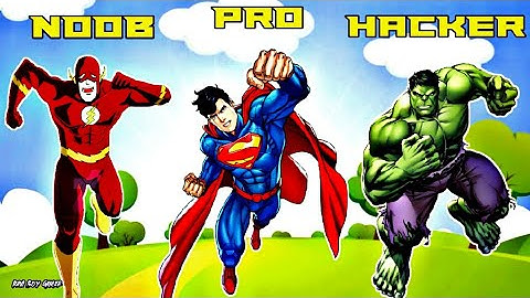 Superhero Transform Race | NOOB vs PRO vs HACKER